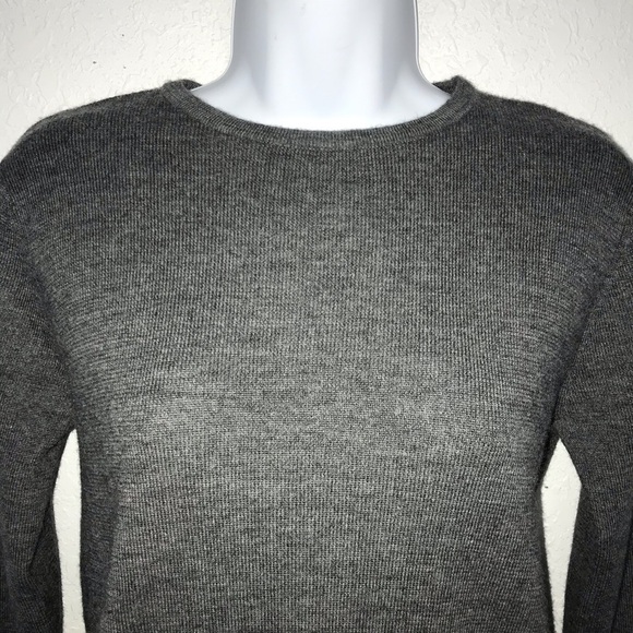 Sarah Spencer Crew Neck 100% Wool Womens Sweater S Gray - Picture 2 of 6